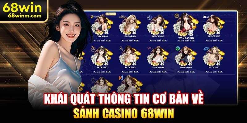 Khái quát thông tin cơ bản về sảnh Casino 68WIN
