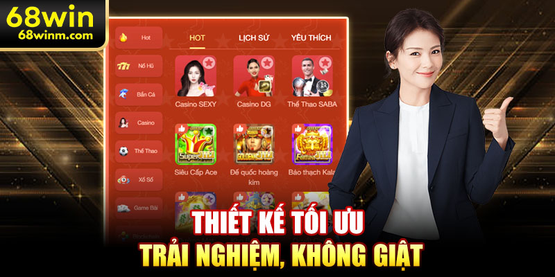 Thiết kế tối ưu trải nghiệm, không giật