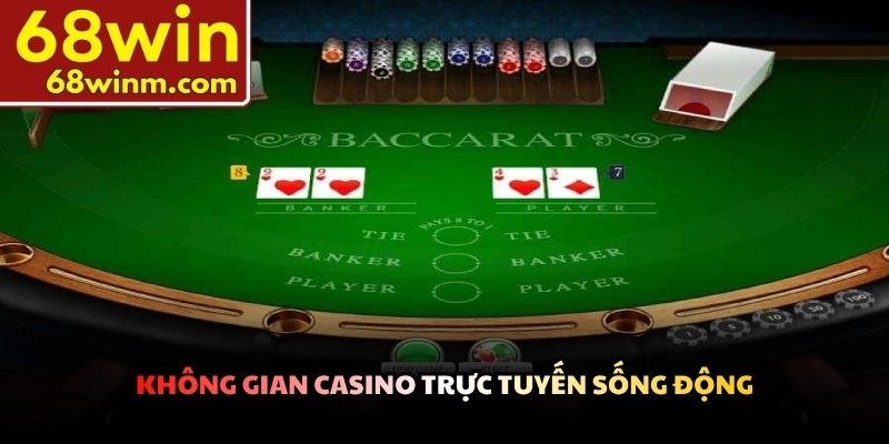 Không gian casino trực tuyến sống động